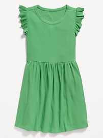View large product image 3 of 3. Ruffled-Sleeve Fit & Flare Dress for Girls