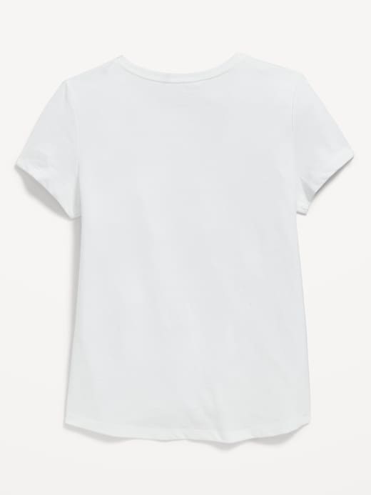 View large product image 2 of 2. Softest Heart-Pocket T-Shirt for Girls