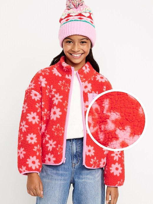 Cozy Sherpa Zip Pocket Jacket for Girls | Old Navy