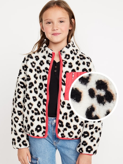 View large product image 1 of 4. Cozy Sherpa Zip Pocket Jacket for Girls