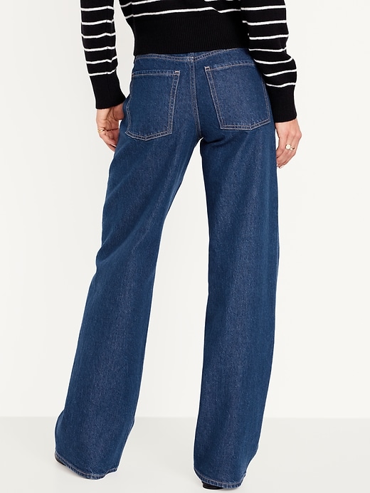 Image number 2 showing, Mid-Rise Wide-Leg Jeans