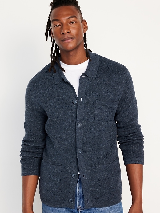 Image number 1 showing, Button-Front Sweater