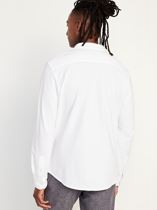 View large product image 2 of 4. Long-Sleeve Pique Polo