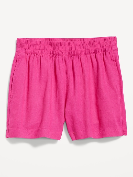 Image number 3 showing, High-Waisted Linen-Blend Pull-On Shorts -- 3.5-inch inseam