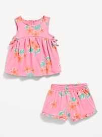View large product image 3 of 3. Sleeveless Bow Tie Swing Top and Shorts Set for Baby