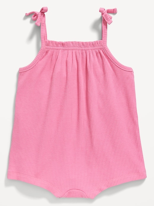 View large product image 2 of 2. Sleeveless Tie-Bow One-Piece Romper for Baby