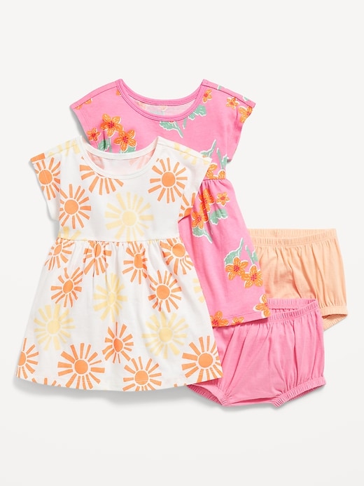 View large product image 1 of 2. Short-Sleeve Dress and Bloomers Set for Baby