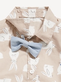View large product image 3 of 3. Printed Poplin Shirt & Bow-Tie Set for Toddler Boys