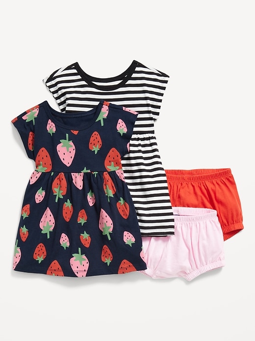 View large product image 1 of 2. Short-Sleeve Dress and Bloomers Set for Baby