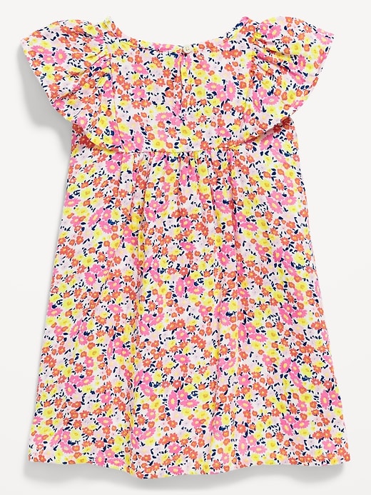 View large product image 2 of 2. Printed Flutter-Sleeve Dress for Toddler Girls