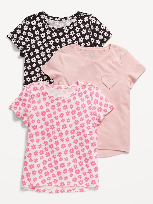View large product image 1 of 2. Softest Short-Sleeve T-Shirt Variety 3-Pack for Girls