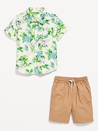 View large product image 3 of 4. Printed  Short-Sleeve Pocket Shirt and Shorts Set for Toddler Boys