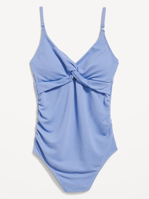 Image number 5 showing, Maternity Twist-Front Nursing Swimsuit