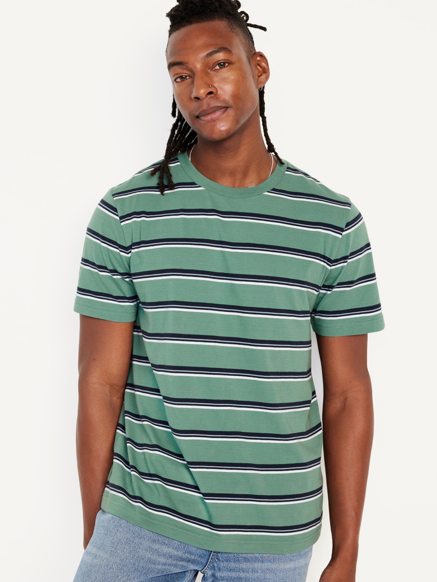 Crew-Neck Striped T-Shirt