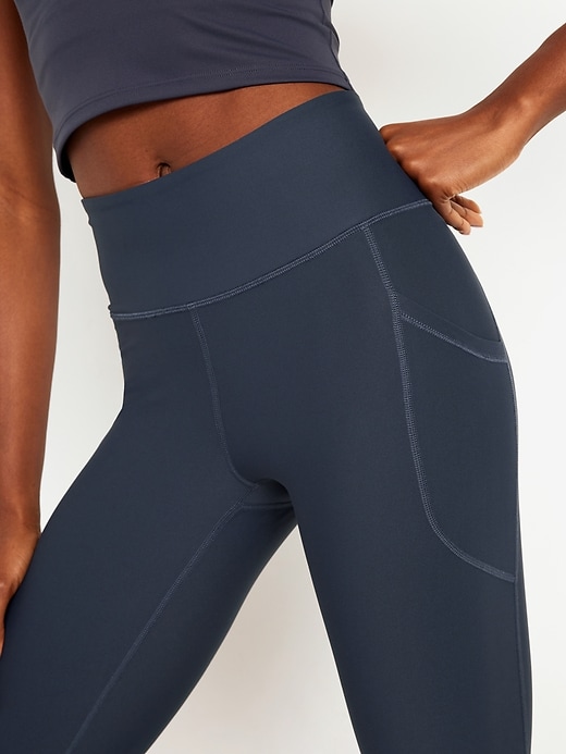 Image number 4 showing, High-Waisted PowerSoft Crop Leggings