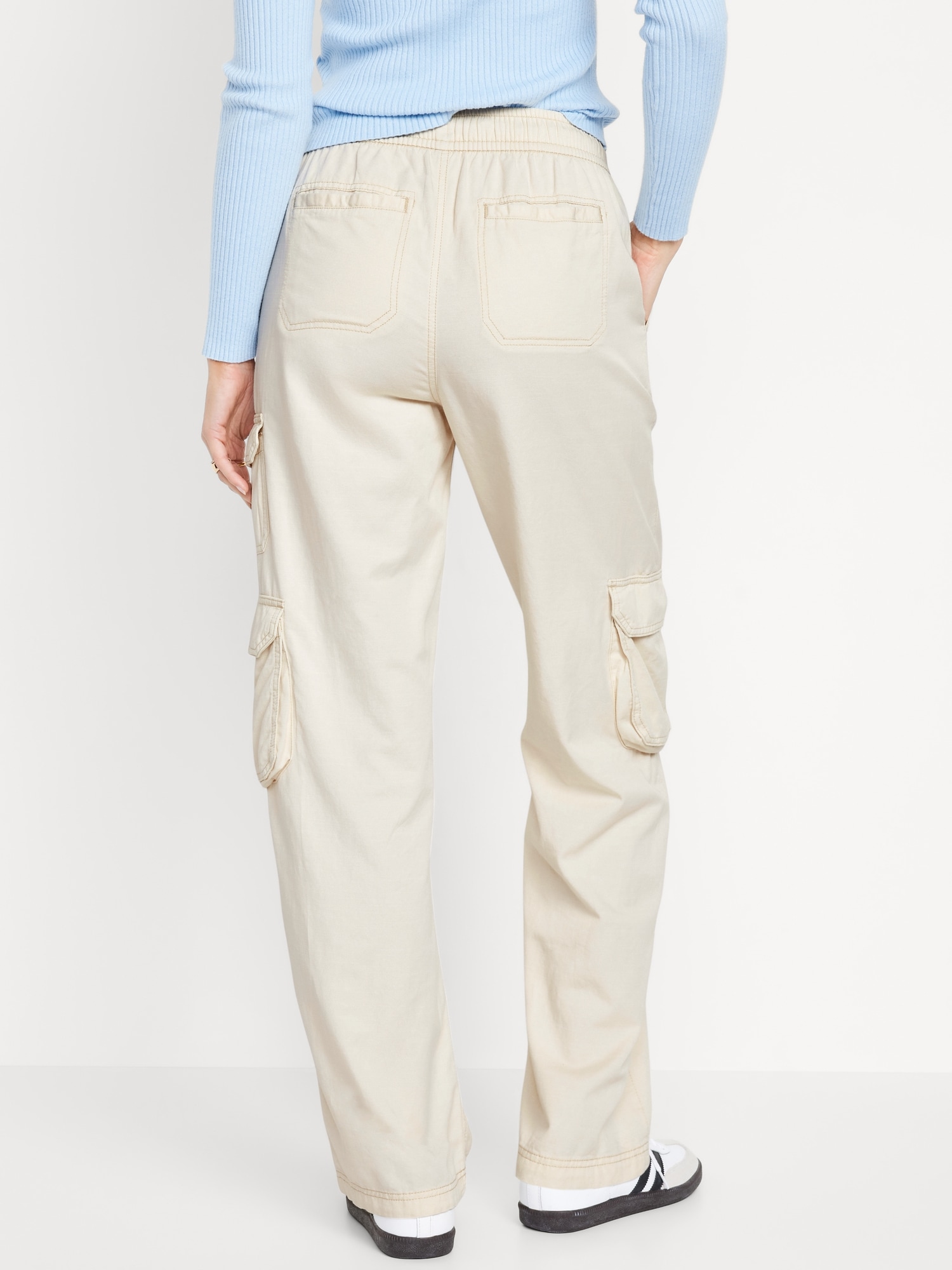Women's High-rise Ankle Cargo Pants - A New Day™ Cream 3x : Target