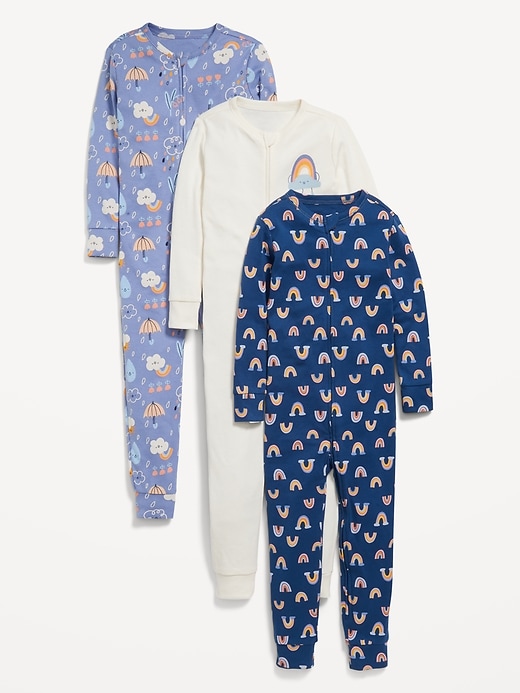 View large product image 1 of 3. Unisex Snug-Fit Printed Pajama One-Piece 3-Pack for Toddler & Baby