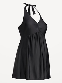 Image number 1 showing, Maternity Halter Swim Dress