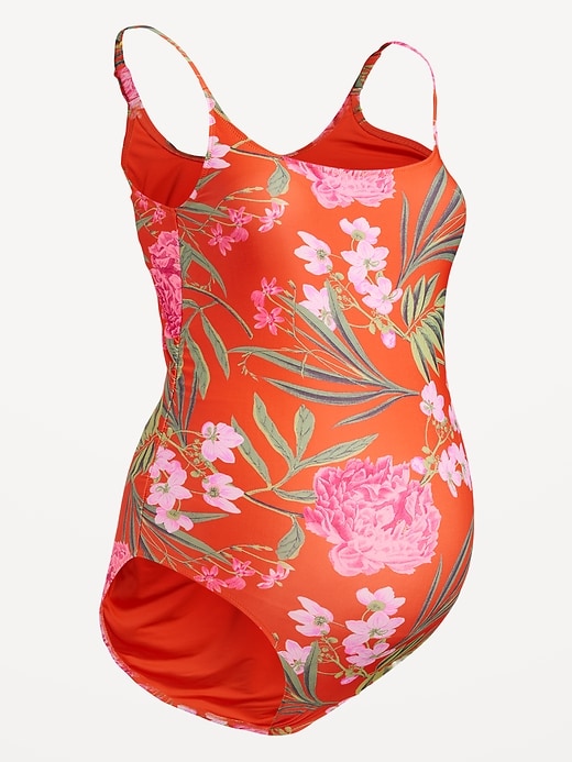 Image number 3 showing, Maternity Scoop Neck One-Piece Swimsuit