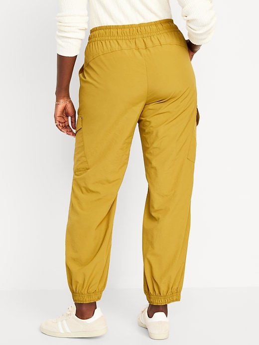 Image number 6 showing, High-Waisted Ankle-Zip Cargo Joggers