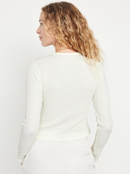 Fitted Textured Top | Old Navy
