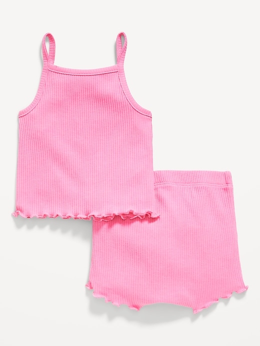 View large product image 2 of 3. Rib-Knit Cami and Shorts Set for Baby
