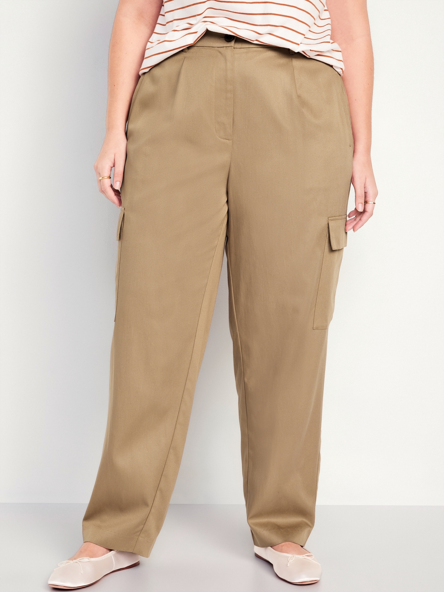 Old Navy - Maternity Solid Brown Tan Cargo Pants Size M (Maternity
