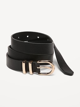 Double Loop Skinny Belt for Women - image 3