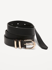 Image number 1 showing, Double Loop Skinny Belt for Women