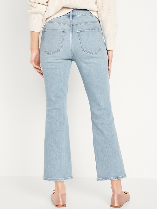 Image number 2 showing, High-Waisted 90's Crop Flare Jeans