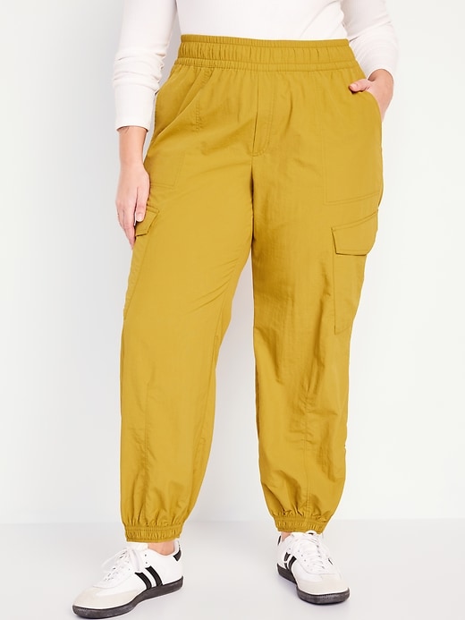 High-Waisted Ankle-Zip Cargo Jogger Pants | Old Navy