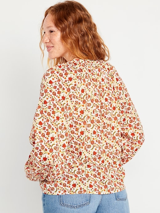 Image number 2 showing, Long-Sleeve Floral Top