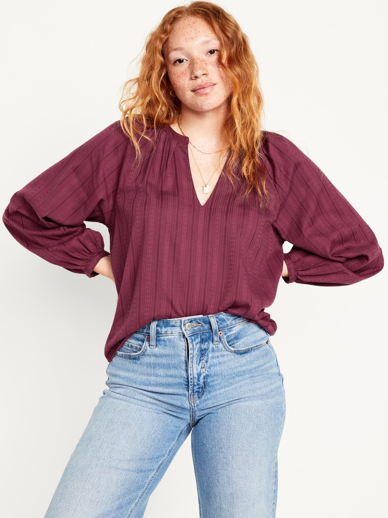 Textured Dobby Top Hot Deal