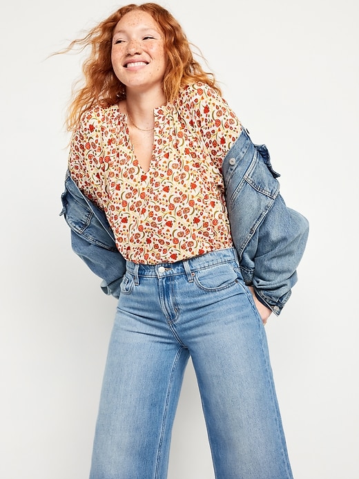 Image number 3 showing, Long-Sleeve Floral Top