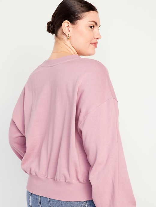  PRDECE Sweatshirt for Women- Mock Neck Drop Shoulder Teddy  Pullover Womens Sweatshirt (Color : Dusty Pink, Size : X-Large) : ביגוד,  נעליים ותכשיטים