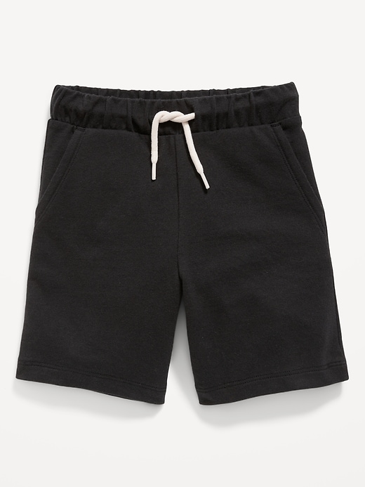 Image number 1 showing, Functional-Drawstring French Terry Pull-On Shorts for Toddler Boys
