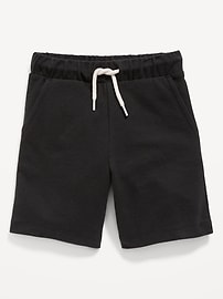 Image number 1 showing, Functional-Drawstring French Terry Pull-On Shorts for Toddler Boys