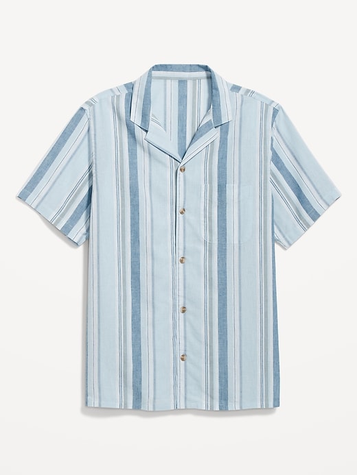 Image number 7 showing, Short-Sleeve Linen-Blend Camp Shirt