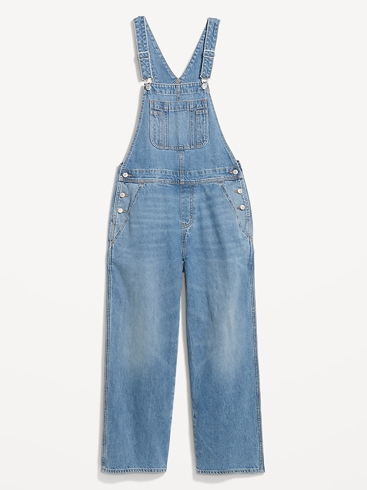 Image number 4 showing, Baggy Wide-Leg Jean Overalls