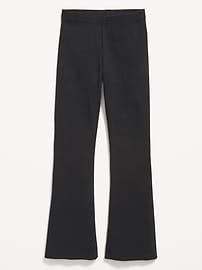 Image number 1 showing, Full-Length Ribbed Flared Leggings for Girls