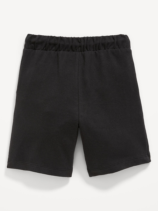 View large product image 2 of 2. Functional-Drawstring French Terry Pull-On Shorts for Toddler Boys