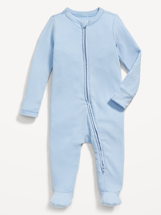 View large product image 1 of 1. Unisex 2-Way-Zip Sleep & Play Footed One-Piece for Baby