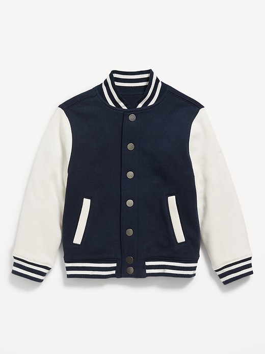 View large product image 1 of 2. Button-Front Bomber Jacket for Toddler Boys