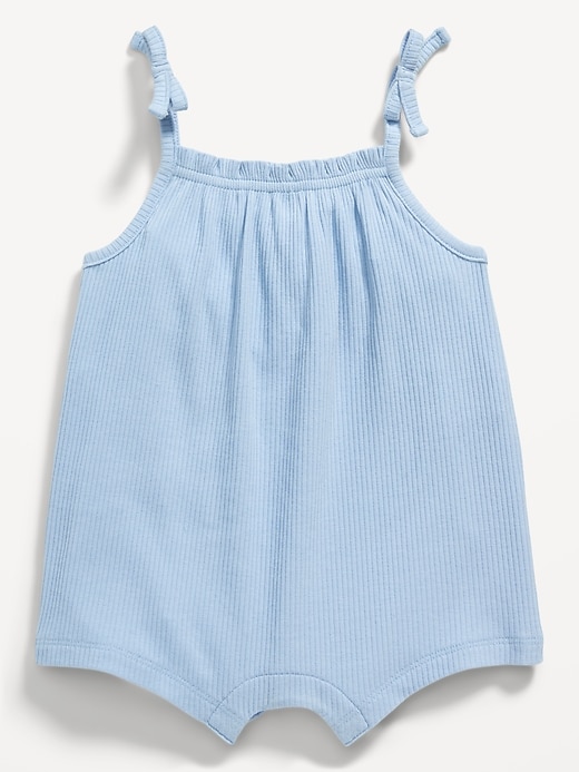 View large product image 1 of 1. Tie-Bow One-Piece Romper for Baby