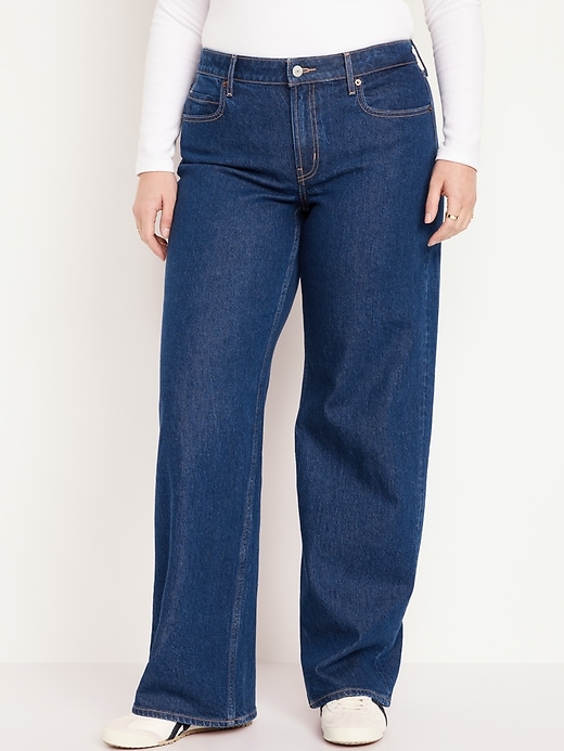 Image number 5 showing, Mid-Rise Wide-Leg Jeans