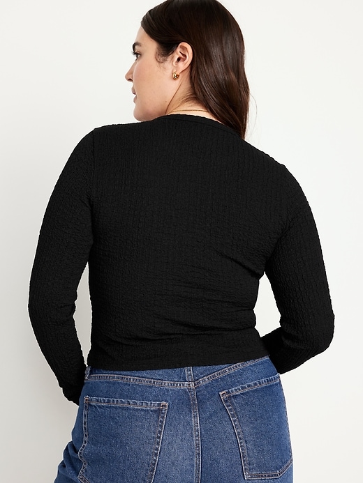 Image number 6 showing, Fitted Textured Top