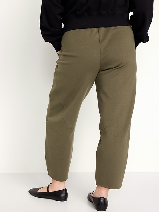 Image number 6 showing, High-Waisted Dynamic Fleece Barrel-Leg Sweatpants
