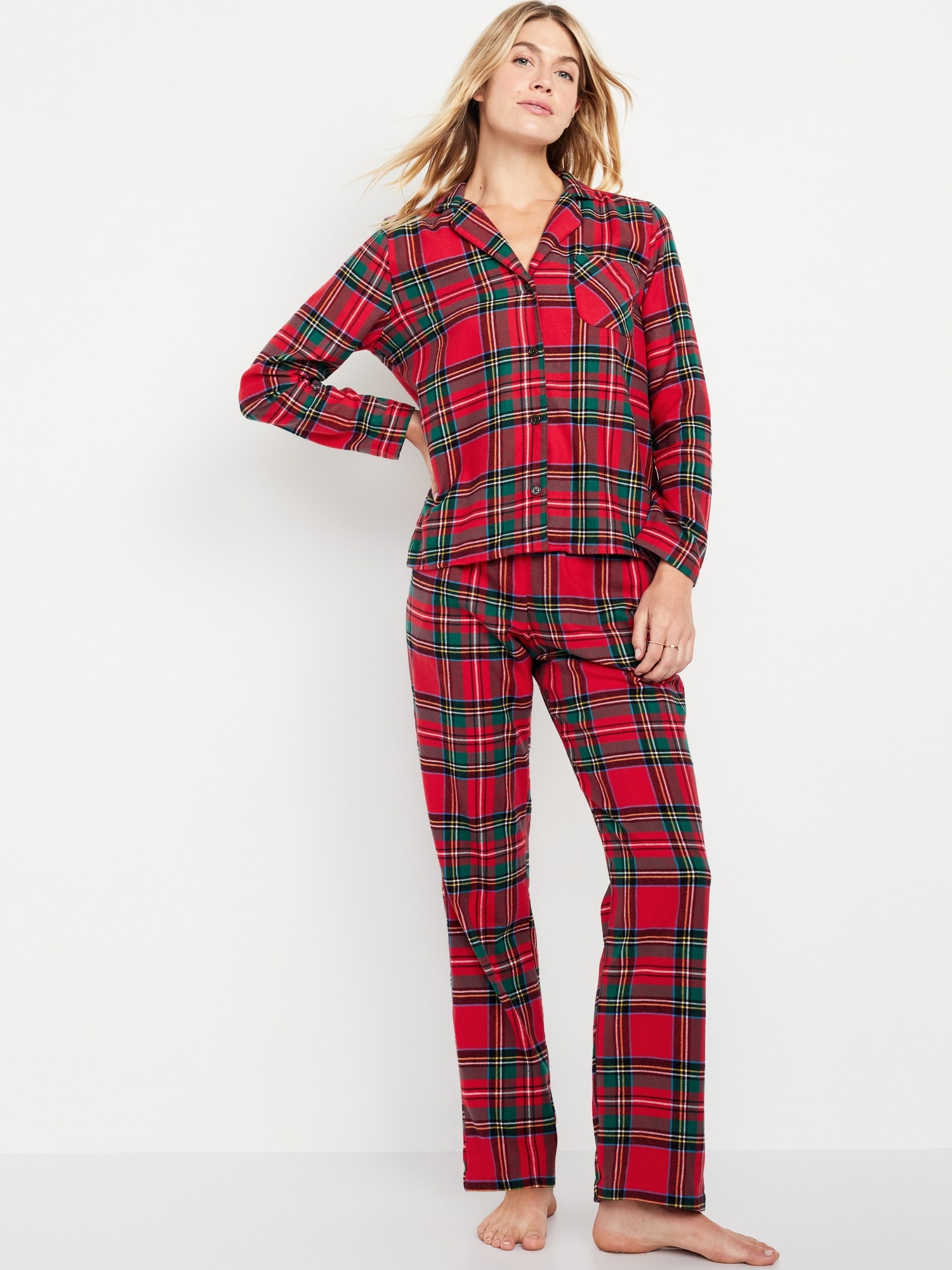 Black Lumberjack Womens Pajama Sets Short Sleeve Pj Shorts Green Buffalo  Plaid Pajama Set for Women Ladies Lounge Set