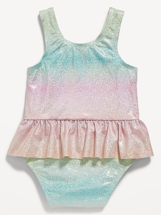 View large product image 2 of 2. Printed Ruffled One-Piece Swimsuit for Baby