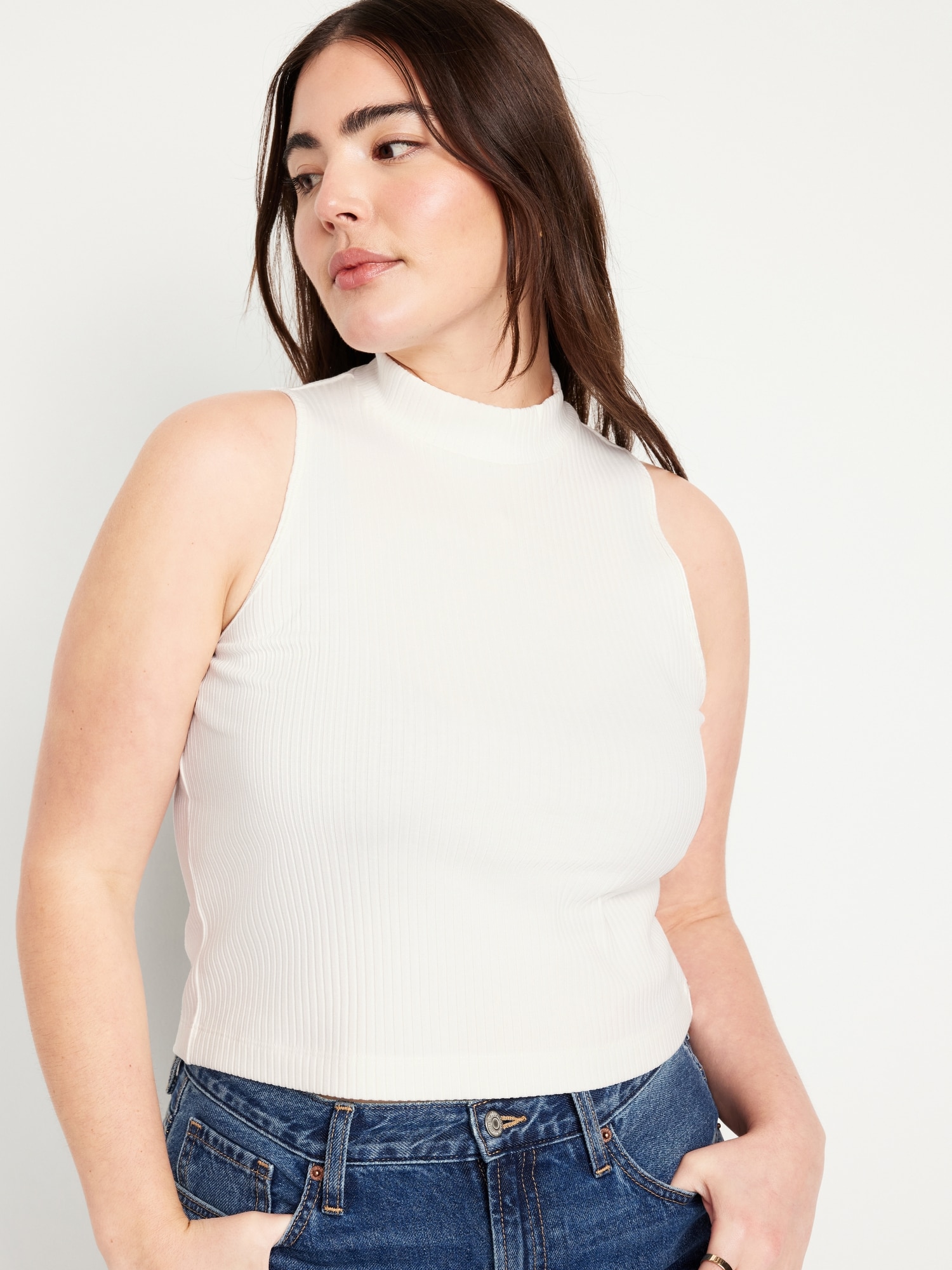Mock Neck Sleeveless Tops for Women - Up to 60% off